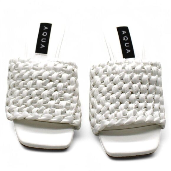 Aqua Womens Katy Faux Leather Slip on Mules - Picture 3 of 9